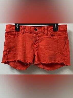 Lucky Brand Orange Frayed Hem Denim Cutoff Shorts